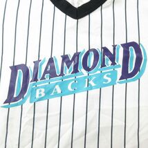 M/古着 ウィルソン 半袖 ビンテージ Tシャツ メンズ 80s MLB アリゾナダイヤモンドバックス マクドナルド 13 ラグラン Uネック 白 ホワ_画像3