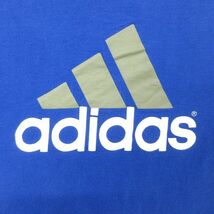 XL/古着 アディダス adidas 半袖 ビンテージ Tシャツ メンズ 90s ビッグロゴ コットン クルーネック 青 ブルー 23apr11 中古_画像2