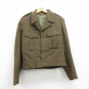 M/古着 長袖 ビンテージ ミリタリー ジャケット メンズ 50s M-1950 ウール 緑系 グリーン 22nov25 中古 アウター フライト 3OF