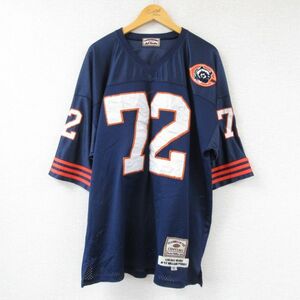 XL/古着 ジェフハミルトン JH DESIGNS 半袖 ビンテージ Tシャツ メンズ 00s NFL シカゴベアーズ ウィリアムペリー 72 大きいサイズ ロ 3OF