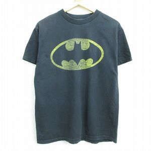 L/古着 半袖 ビンテージ Tシャツ メンズ 00s DCコミックス バットマン BATMAN コットン クルーネック 黒 ブラック 22may16 中古 7OF