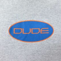 L/古着 フルーツオブザルーム 半袖 ビンテージ Tシャツ メンズ 00s DUDE DELL クルーネック グレー 霜降り spe 23aug19 中古 3OF_画像3