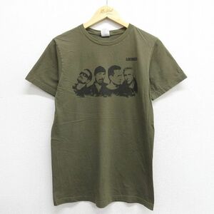 M/古着 半袖 ビンテージ ロック バンド Tシャツ メンズ 00s U2 コットン クルーネック 濃緑 グリーン 23jun19 中古 3OF