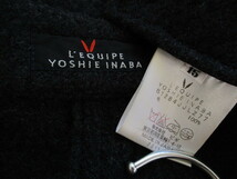 ヨシエイナバ（レキップ） YOSHIE INABA ポンチョ風コート 15 日本製 大きいサイズ 美品_画像10