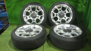 ◆ フィアット 500 スポーツ アルミホイール タイヤ 4本セット 16インチ 6.5J PCD98 4穴 +35 195/45R16 ダンロップ 22年 中古品 L15 ◆