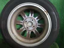 ◆溝あり MINILITE ミニライト アルミホイール タイヤ 14インチ 4本 4.5J PCD100 4穴 +45 155/65R14 PRACTIVA 21年 中古 L118_画像3