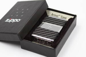 未使用 アーマー Armor Zippo ジッポ Mercedes Benz メルセデスベンツ スリーポインテッド・スター リアルカーボンシート貼り 2022