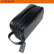 コーチ アウトレット メンズ クラッチバッグ セカンドバッグ ポーチ COACH スモール トラベル レザー 2522 ブラック 新品 セール_画像7