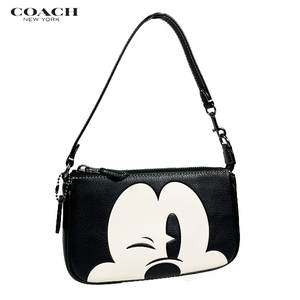 DISNEY X COACH ディズニー X コーチ コラボ レディース ハンドルポーチ ミニバッグ ノリータ19 ミッキーマウス CN506 ブラック 新作 新品