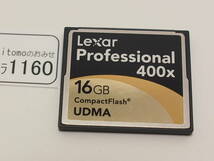 ◆カメラ1160◆ コンパクトフラッシュ（CFカード）16GB 400倍速 Professional　（作動OK ） Lexar レキサー Used ～iiitomo～_画像2