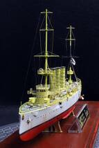 プロモデラーK氏制作 1/350 ドイツ海軍 軽巡洋艦 エムデン完成品（長さ410ｍｍ×幅110ｍｍ×高さ180ｍｍ）アクリルケース付_画像5