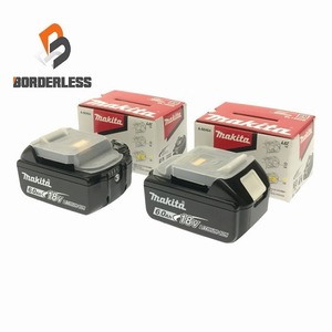 ☆未使用品2個セット☆makita マキタ 18V 6.0Ah 純正リチウムイオンバッテリー BL1860B 残量表示付 雪マーク 急速充電対応 83117