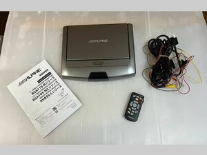 送料無料☆特価☆ALPINE アルパイン 10.1インチ フリップダウンモニター モニター 電源線 リモコン付き RSA10S-L-S 動作確認済み☆彡