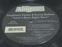 Stephanie Cooke & Kenny Bobien / Love's Been Right Here 12inch レコード BPM King Street Sounds 2000年 F_画像3