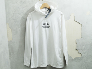 美品 CHALLENGER L/S LOGO PRINTED LIGHT HOODIE フーデッド 長袖 Tシャツ ロンT ロングスリーブ フーディー チャレンジャー ホワイト M FT