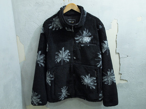 新品 WIND AND SEA WDS Palm tree(pattern)Fleece Jk フリース ジャケット L ウィンダンシー ブラック 黒 パームツリー black