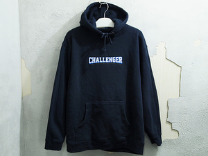 CHALLENGER COLLEGE LOGO HOODIE パーカー スウェット フーディー カレッジ ロゴ ネイビー 紺 M チャレンジャー FT