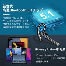 Bluetoothヘッドセット 片耳 ワイヤレス 耳掛け型 LEDディスプレイ_画像6