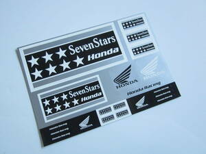 Seven Stars HONDA Racing セブンスター ホンダ レーシング ステッカー/デカール 自動車 バイク レーシング F1 スポンサー ① S88