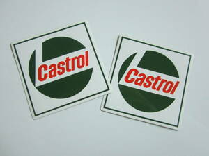 【２枚セット】Castrol カストロール オイル ガソリン ステッカー/デカール 自動車 バイク オートバイ カー用品 レーシング S89