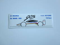 90年代 プジョー 24 HEURES DU MANS 1993 905 PEUGEOT ステッカー/デカール 自動車 バイク オートバイ レーシング F1 スポンサー SZ01_画像3