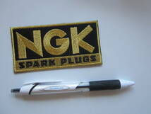 NGK SPARK PLUGS スパークプラグ 長方形 金 ロゴ バイク ワッペン/自動車 バイク オートショップ カー用品 整備 作業着 140_画像8