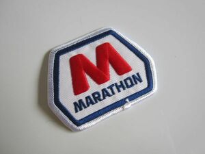 MARATHON M マラソン オイル パッチ ワッペン/刺繍 エンブレム 自動車 バイク スポンサー 古着 トラッカーキャップ 138