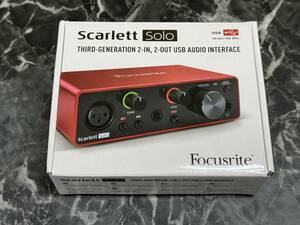 【ジャンク】Focusrite Scarlett Solo 3rd Gen フォーカスライト オーディオインターフェース