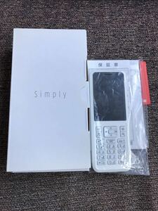 Simply 603SI ストレート携帯 ホワイト Y!MOBILE ワイモバイル 本体