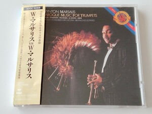 【CSR刻印/88年初回盤/貴重帯付】WマルサリスvsWマルサリス Wynton Marsalis / Baroque Music For Trumpets CD 30DC5059 English Chamber,