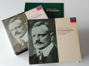 【91年独盤/3CD BOX】JEAN SIBELIUS / The Symphonies No.1~7 Wiener Philharmoniker/ Lorie Maazel DECCA 430 778-2 シベリウス,マゼール