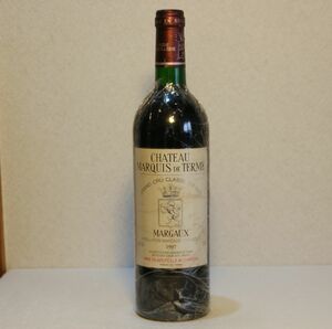 （赤ワイン）シャトー・マルキ・ド・テルム１９９７（ラベル汚れ）Chateau Marquis de Terme Margaux 12.5% 750ml フランス　f809
