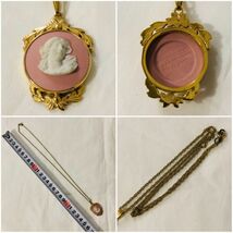 yt3029【60】//WEDGWOOD★ウェッジウッド　ネックレス　3本セット　ペンダント　アクセサリー　ピンク　ブルー_画像3