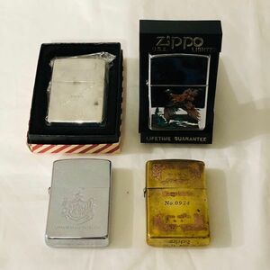 ss1030【60】//Zippo　ジッポ　ライター　4コ　シルバーカラー　ゴールドカラー　喫煙具