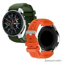 Galaxy Watch3 交換ベルト Watch Gear S3 Frontier Classic 腕時計 シリコンバンド 替えベルト 調節 耐水 アーミーグリーン 170-215mm_画像1