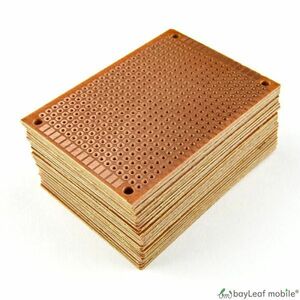  universal basis board PCB 50mm×70mm 2.54mm pitch 25 pieces set 