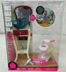 2008年Barbie Fashion Fever Room ドレッサー＆トイレ