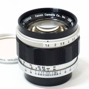 Canon 50mm F1.4 for L39 Leica Screw Mount L:No.110059 SUMMILUX に匹敵の大口径標準レンズ コンディション良好 フルサイズミラーレスOK!