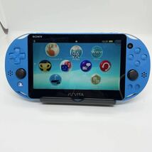 液晶美品 PS Vita PCH-2000 本体 アクアブルー プレステ PlayStation pch2000 ZA23 アクア・ブルー ヴィータ 動作良好 完動品 SONY 1円〜_画像2