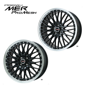 送料無料 プレミックス MER-PROMESH 6.5J-17 +50 4H-100 (17インチ) 4H100 6.5J+50【2本セット 新品】