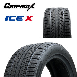 送料無料 グリップマックス スタッドレスタイヤ GRIP MAX GRIP ICE X ブラックレター 225/55R17 101T XL 【4本セット 新品】