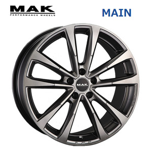 送料無料 阿部商会 MAK MAIN 7.5J-18 +51 5H-112 (18インチ) 5H112 7.5J+51【2本セット 新品】