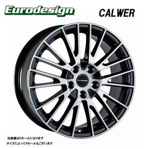 送料無料 阿部商会 Eurodesign CALWER 7.5J-17 +45 5H-108 (17インチ) 5H108 7.5J+45【4本セット 新品】