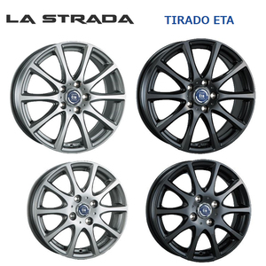 送料無料 阿部商会 LASTRADA TIRADO ETA 4.5J-15 +45 4H-100 (15インチ) 4H100 4.5J+45【4本セット 新品】