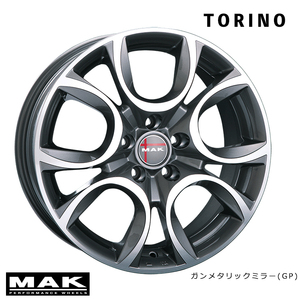 送料無料 マック TORINO (GP) 6.5J-16 +35 4H-98 (16インチ) 4H98 6.5J+35【4本セット 新品】