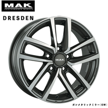 送料無料 マック DRESDEN 6.5J-16 +42 5H-112 (16インチ) 5H112 6.5J+42【2本セット 新品】_画像1