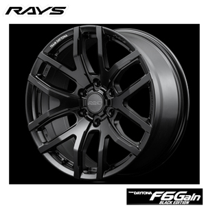 送料無料 レイズ TEAM DAYTONA F6Gain BLACK EDITION 8.5J-20 +22 6H-139.7 (20インチ) 6H139.7 8.5J+22【4本セット 新品】