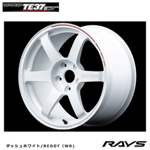 送料無料 レイズ VOLK RACING TE37 SAGA S-plus TIME ATTACK EDITION (WR) 9J-18 +53 5H-100 (18インチ) 5H100 9J+53【2本セット 新品】_画像1