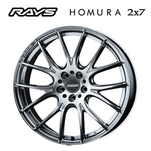 送料無料 レイズ HOMURA 2x7 8.5J-19 +38 5H-112 (19インチ) 5H112 8.5J+38【2本セット 新品】