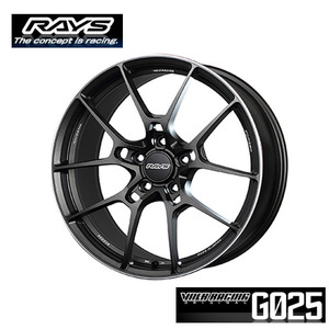 送料無料 レイズ VOLK RACING G025 (MK) 8.5J-19 +22 5H-112 (19インチ) 5H112 8.5J+22【2本セット 新品】